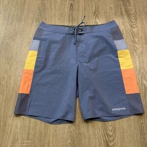 NWOT Patagonia Mens 30 Hydropeak SP Boardshorts 19" Swim Trunks 8" Inseam Blue